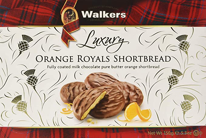Walkers Milk Chocolate Orange Royal Shortbread 12 x 150g