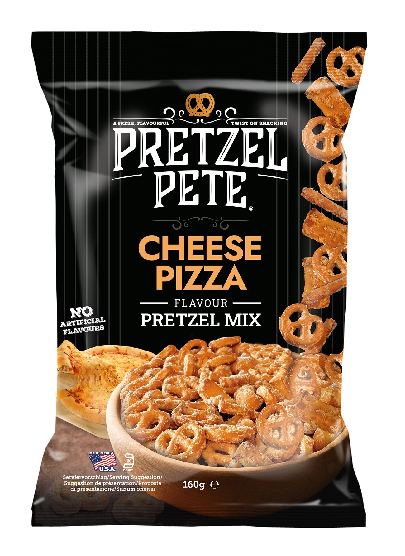 Pretzel Pete Pretzel Mix Cheese Pizza 8 x 160g