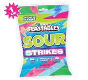 Feastables SOUR STRIKES ASSORTED PEG BAG 9 x 212g