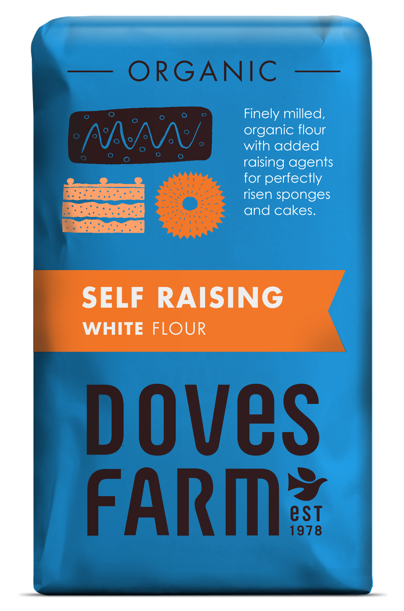 Doves Farm Organic Self Raising White Flour 5 x 1kg