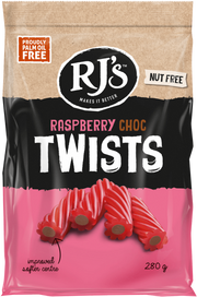 RJ'S Natural Soft Eating Raspberry Choc Twist NK 12 x 280g