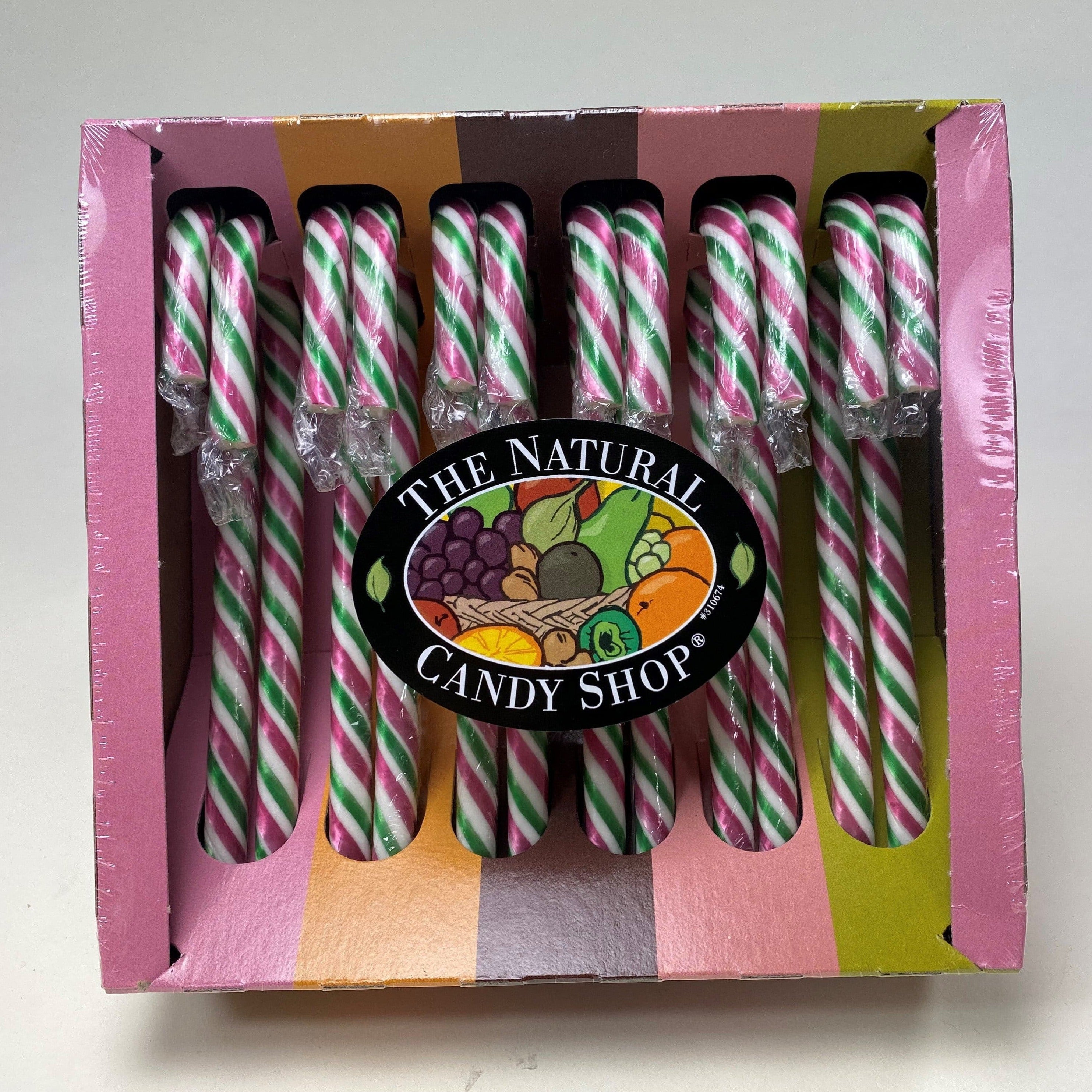 The Natural Candy Shop Peppermint Candy Canes Pack of 12 (12 x 170g)