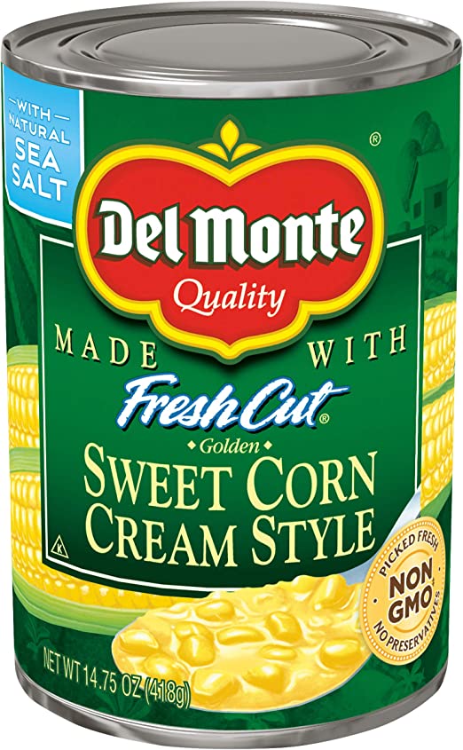Del Monte Cream Style Corn 24 x 418g (14.75oz)