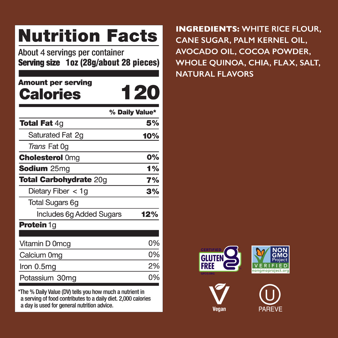 Drizzilicious Cookies & Cream Mini Rice Cakes, a low-calorie snack ready straight from the bag.