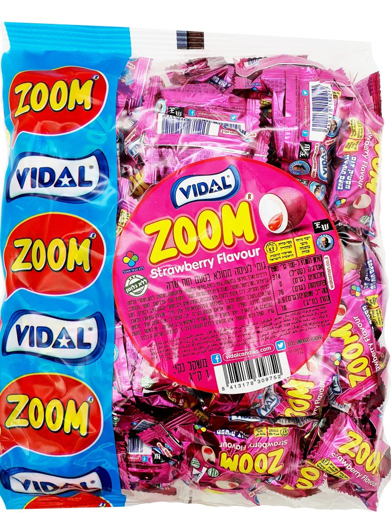 Vidal  Zoom strawberry Bubblegum 6 x 1kg (110 units approx)
