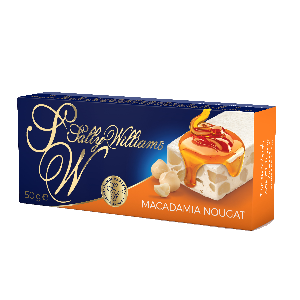 Sally Williams BAR Nougat Roasted Macadamia 12 x 50g