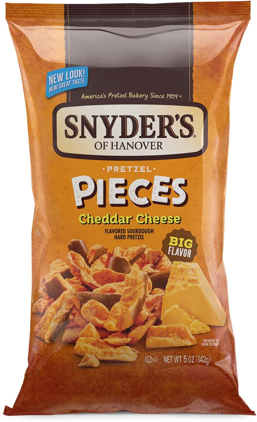 Snyders Pretzel Pieces Cheddar Cheese 8 x 141g (5oz)