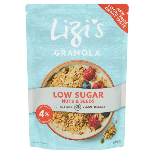Lizis Granola Low Sugar Nuts and Seeds DAIRY 5 x 400g
