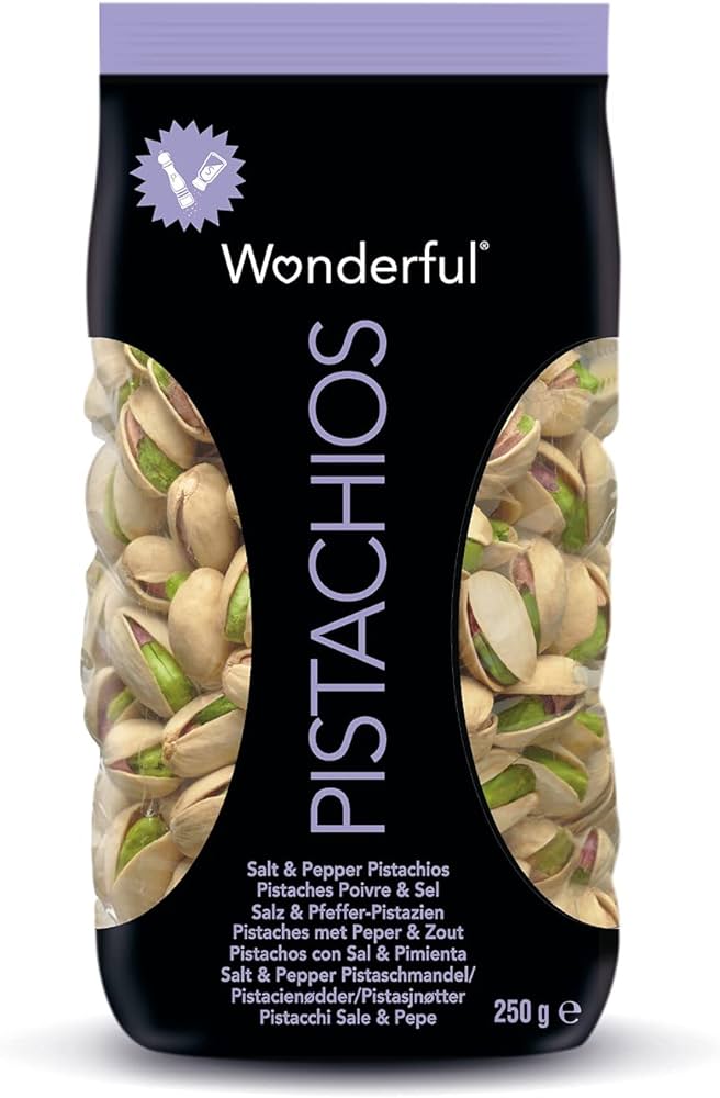 Wonderful Pistachios LARGE Salt & Pepper 8 x 250g