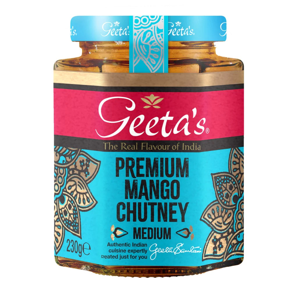 Geetas Premium Mango Chutney Medium 6 x 230g