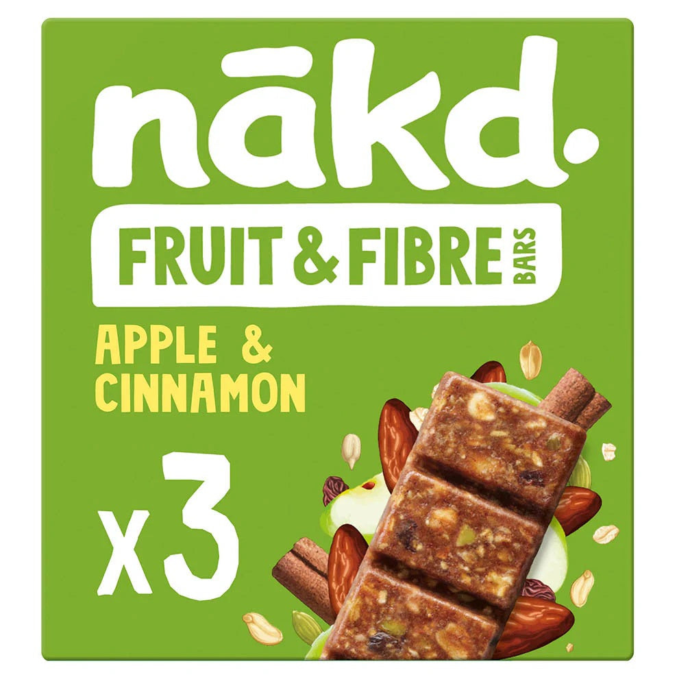 Nakd Bars Fruit & Fibre MULTIPACK Apple & Cinnamon 12 x 3 x 44g