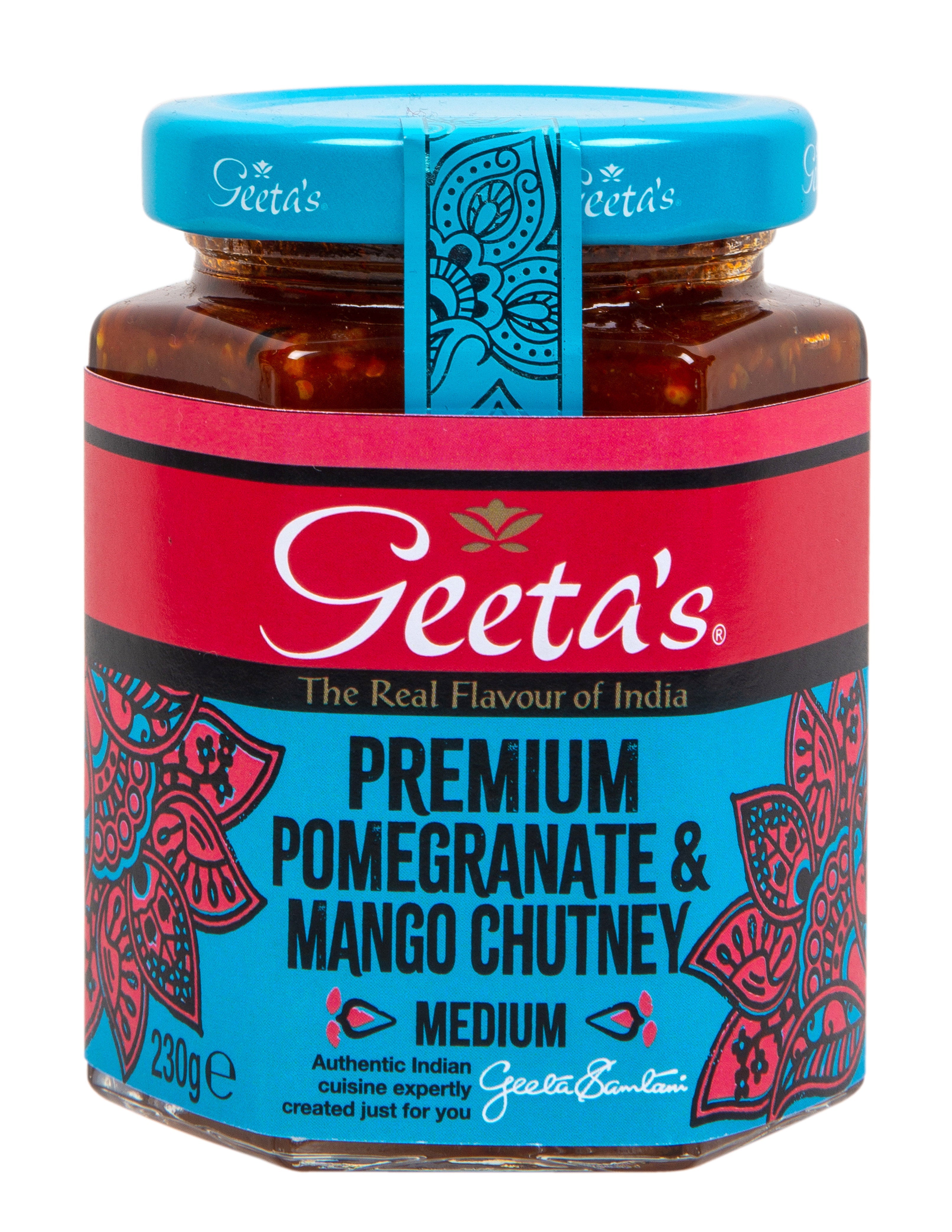 Geetas Premium Pomegranate & Mango Chutney 6 x 230g