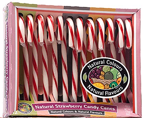 The Natural Candy Shop Strawberry Candy Canes 12 x 170g