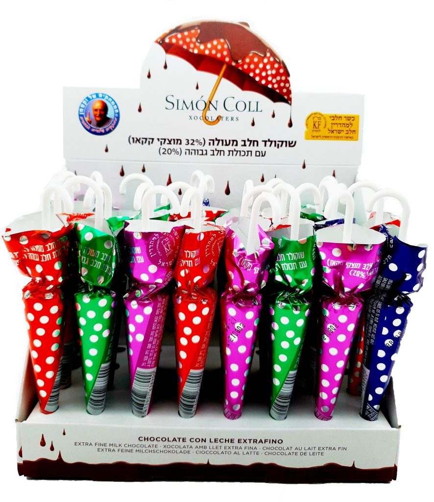 Vidal Milk Chocolate Umbrellas  32 x 15g