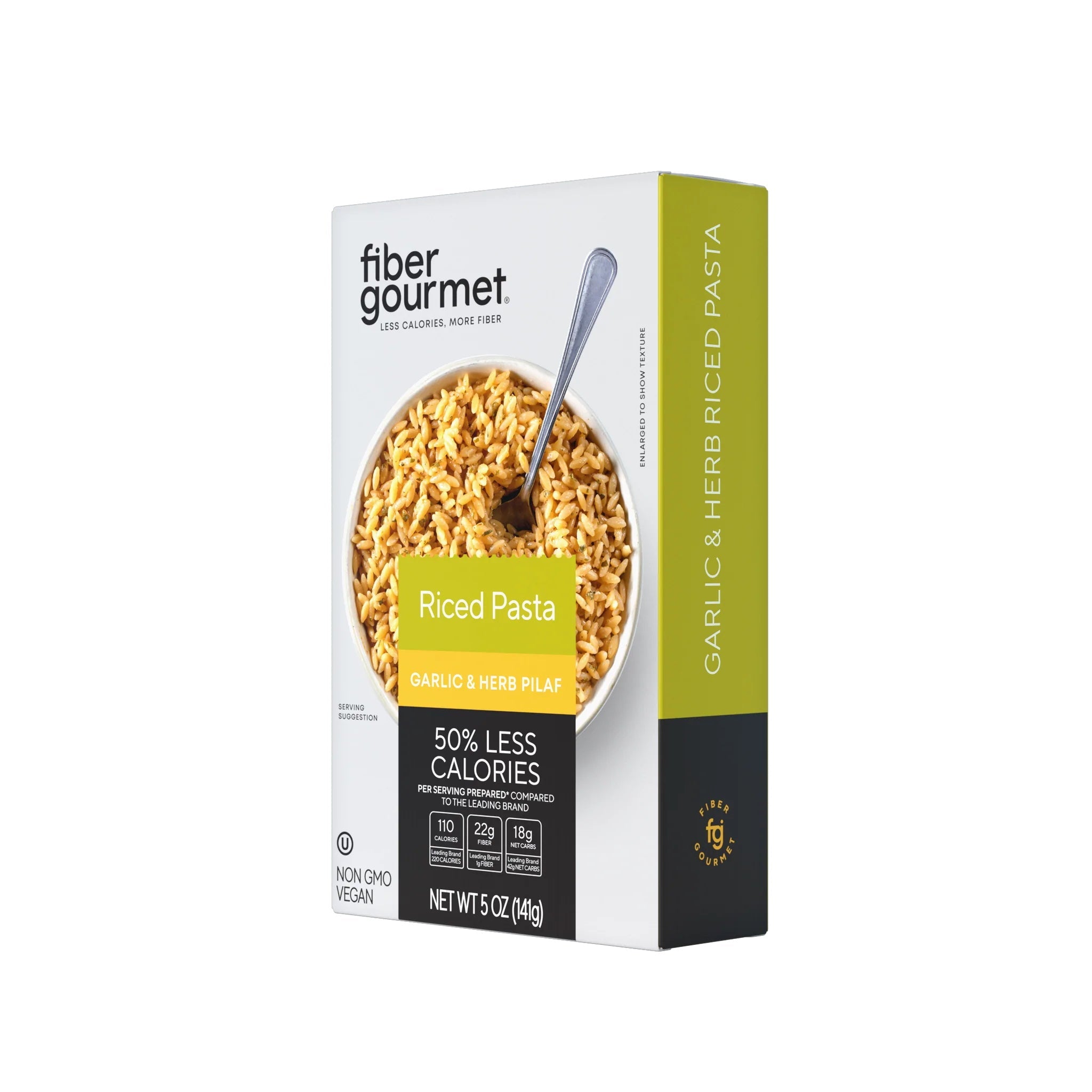 Fiber Gourmet Garlic and Herb Riced Pasta 12 x 141g (5oz)