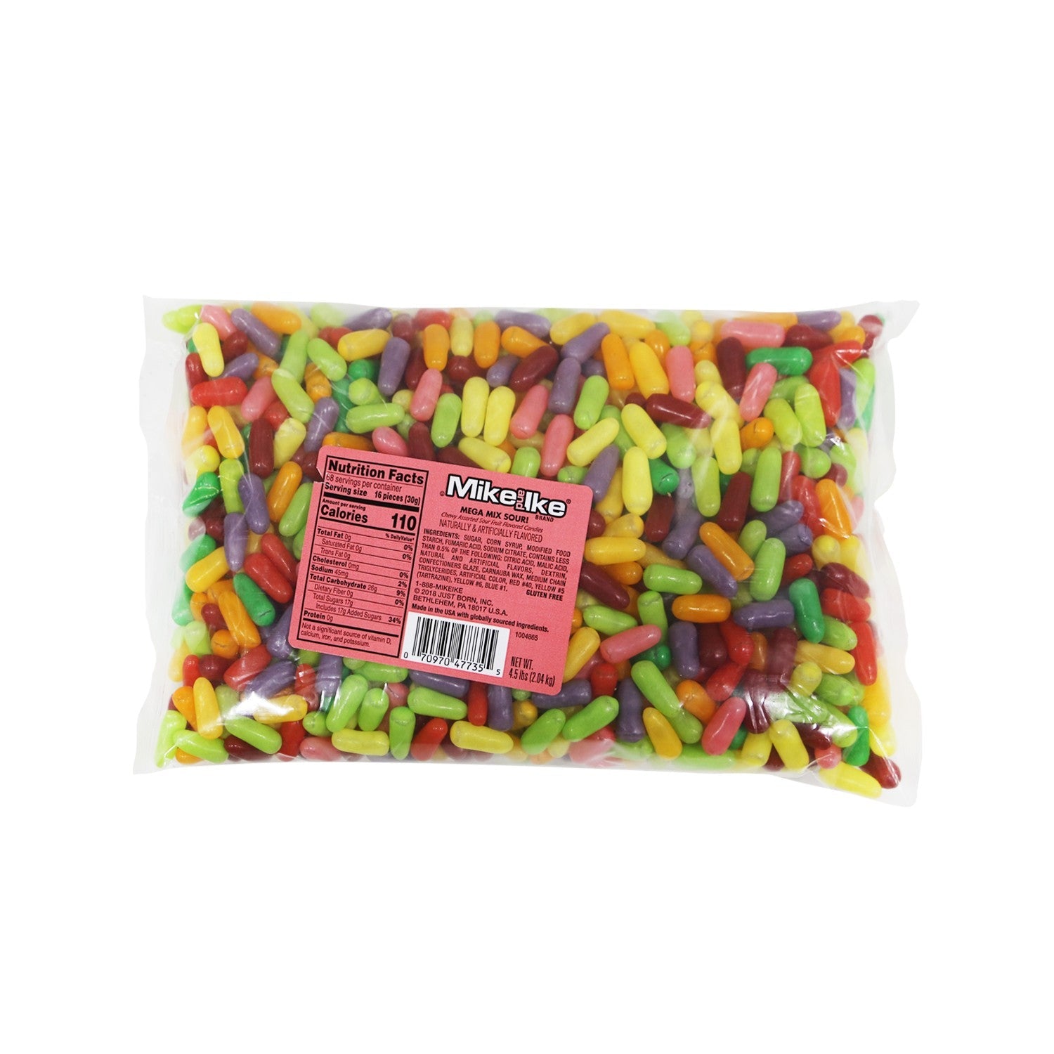 Mike & Ike Mega Mix Sour Bulk Bag 6 x 2.04kg