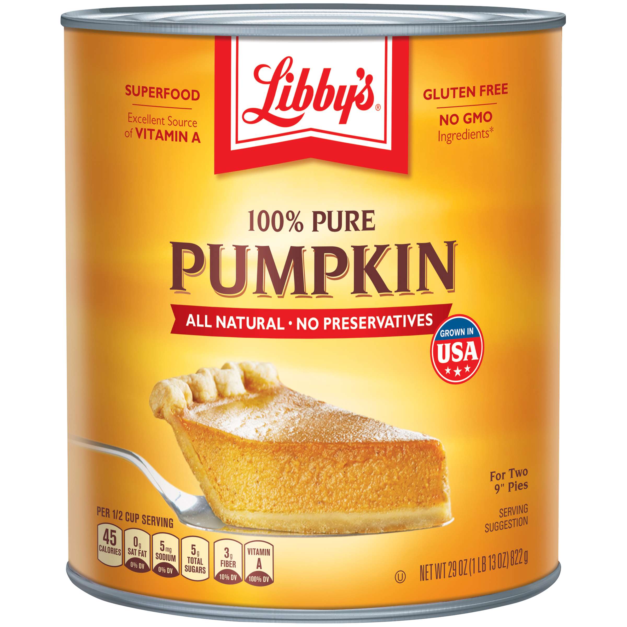 Libby Pumpkin Solid Mix 12 x 822g (29oz)