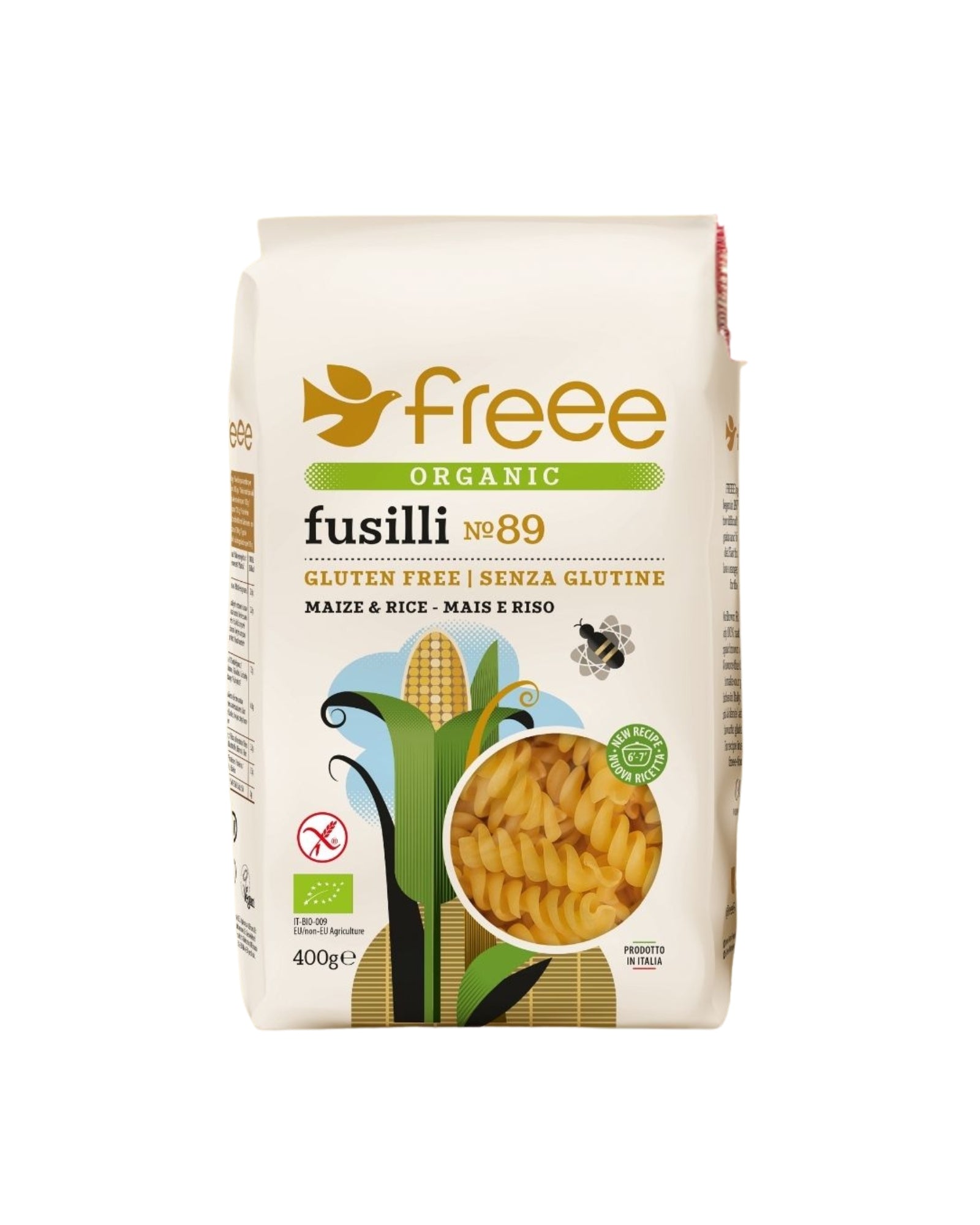 Doves Farm GF Pasta Maize & Rice Fusilli 8 x 400g