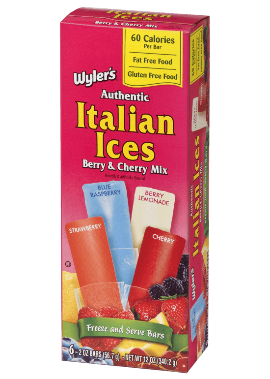 Wylers Italian Ice Berry and Cherry Mix 12 x 6 x 56.7g (2oz)