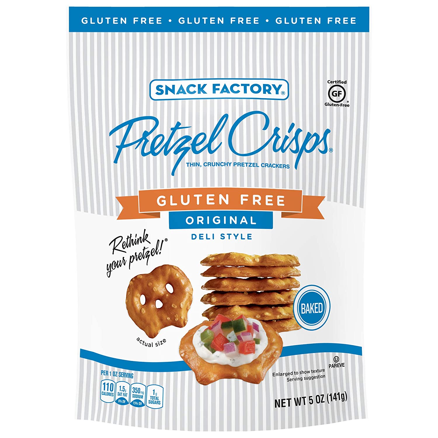 Snyders Gluten Free Pretzel Crisp 12 x 141g (5oz)