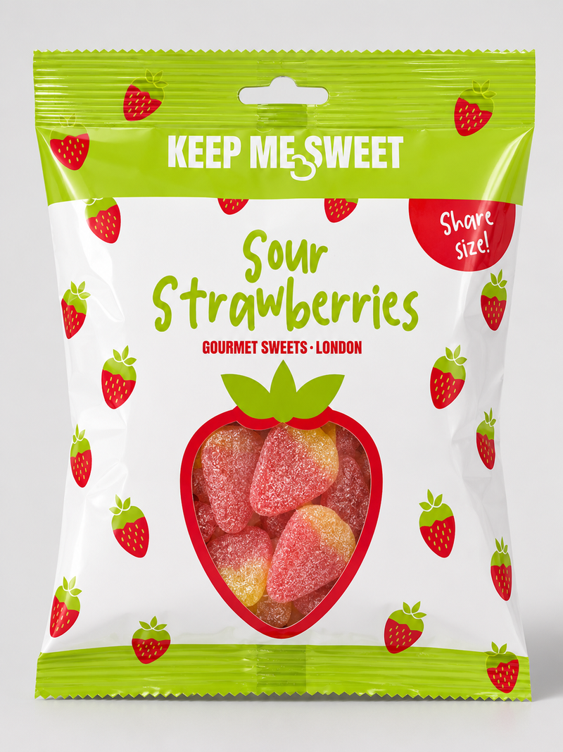 Keep Me Sweet Sour Strawberries gourmet pick 'n' mix sweets