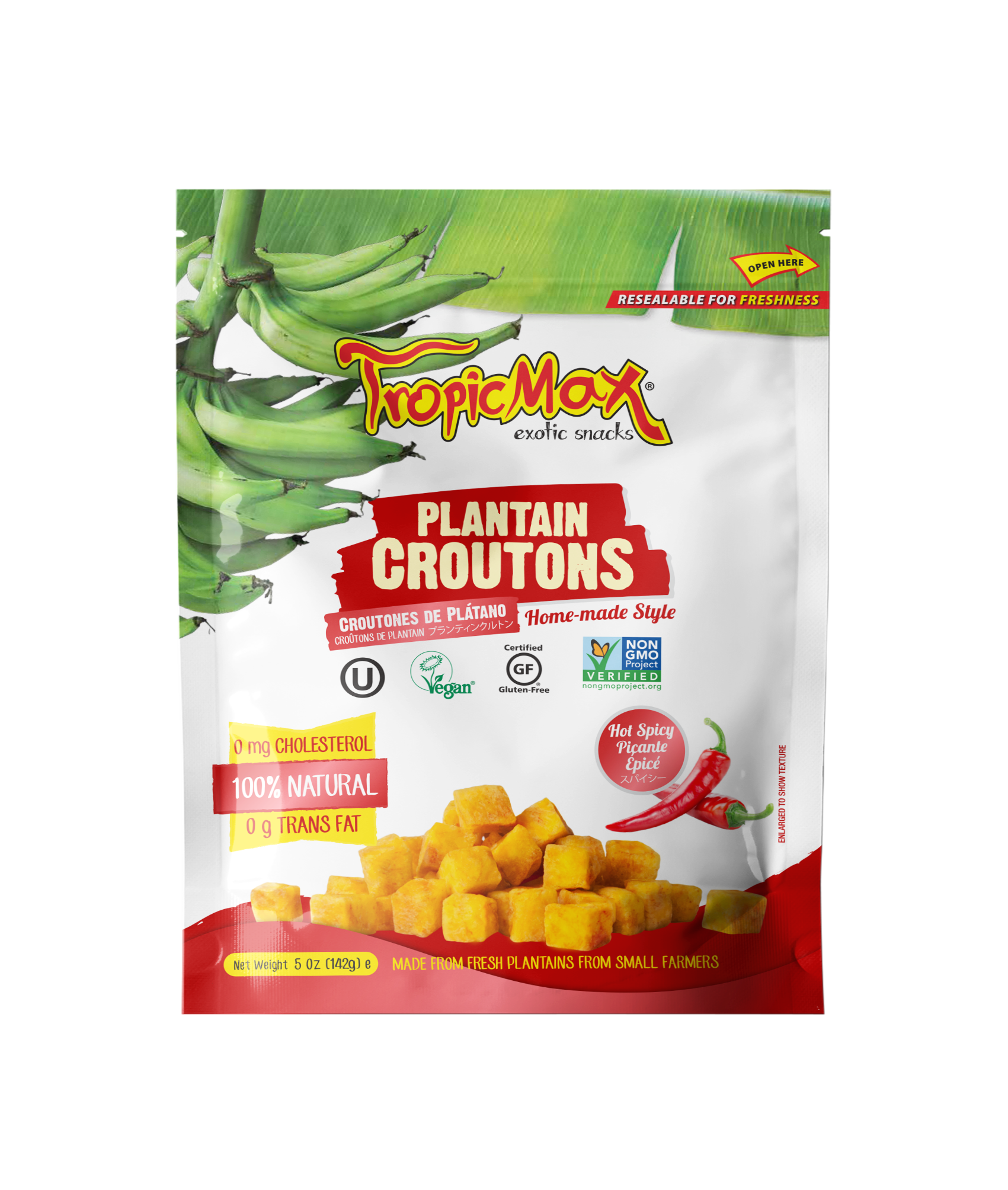 Tropicmax Gluten Free Spicy Plantain Croutons 12 x 142g (5oz)