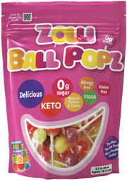 Zollipops Zolli Ball Popz Assorted Fruit 24 x 147g (5.2oz)